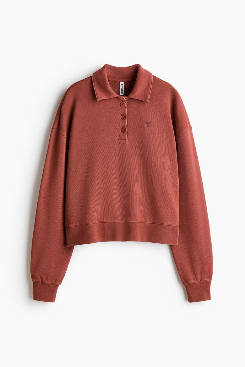 Loose-fit Polo Shirt, Alternate, color, Rust red
