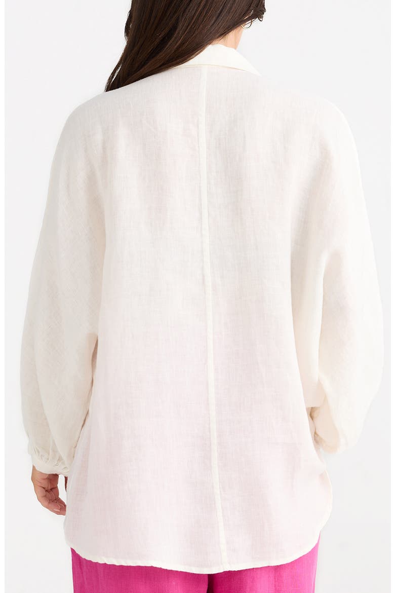 Monty Woven Linen Shirt, Alternate, color, WHITE