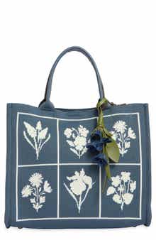 Floral Knit Square Satchel