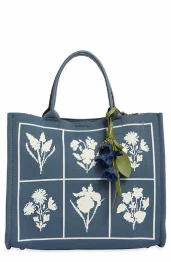 Floral Knit Square Satchel