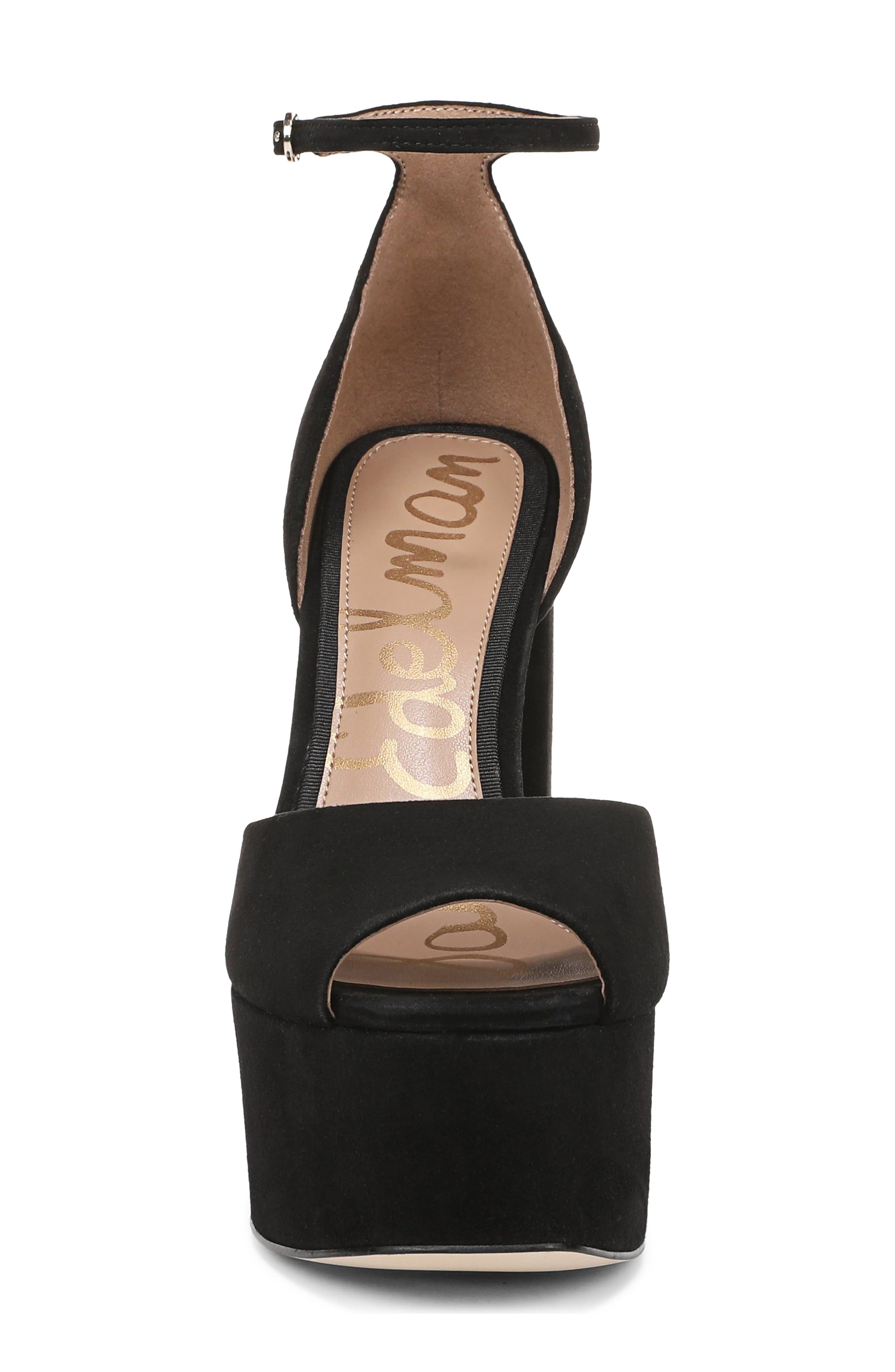 Kirra Platform Sandal, Alternate, color, BLACK SUEDE