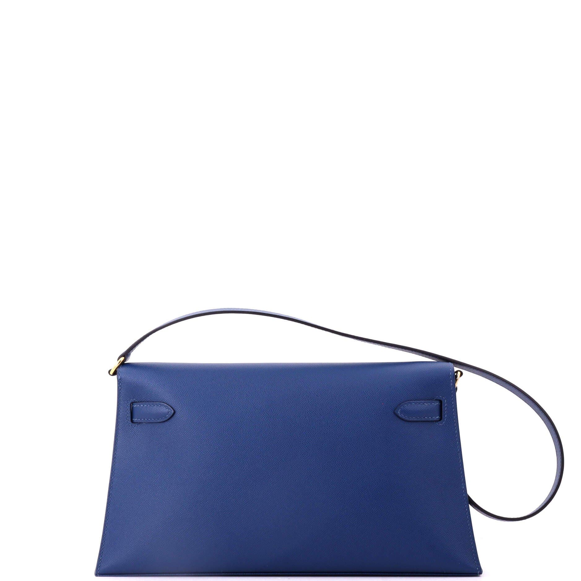 Pre-Owned Hermes Kelly Elan Shoulder Bag Madame, Alternate, color, Deep Blue
