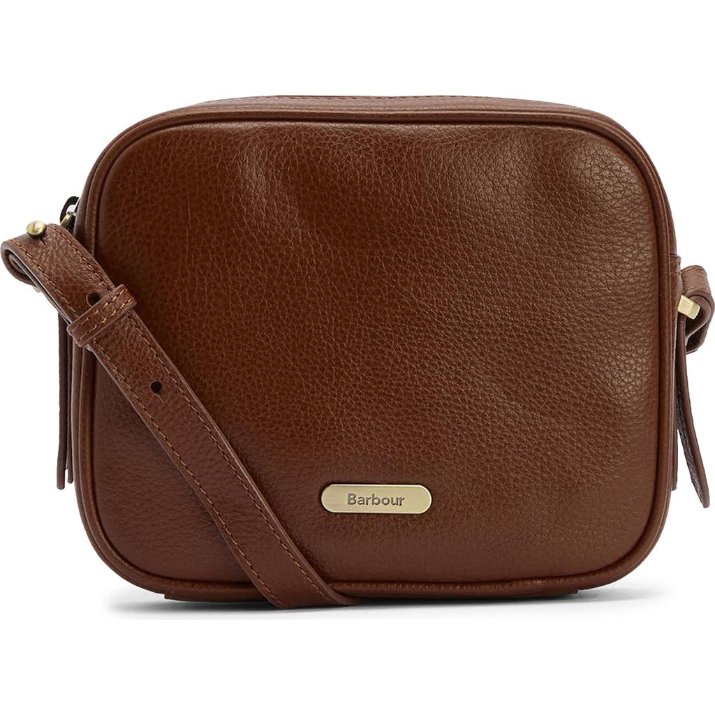 Barbour Daphne Leather Crossbody Bag In Brown