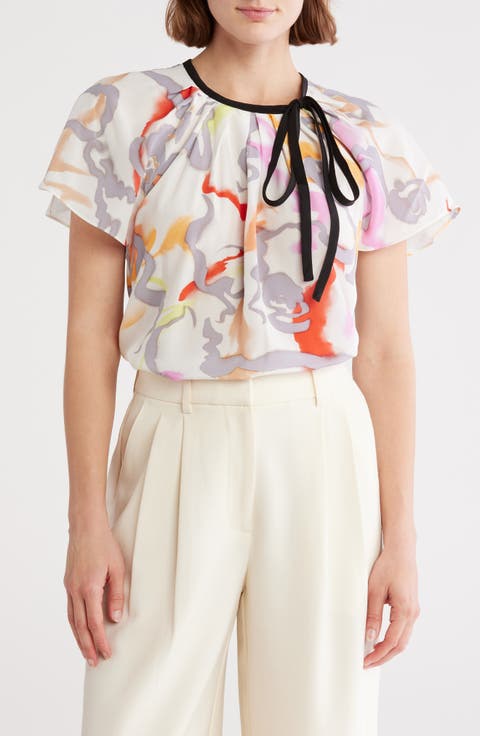 Brisa Short Sleeve Silk Top
