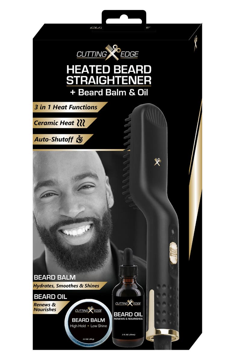 CUTTING EDGE Heated Beard Straightener, Main, color,