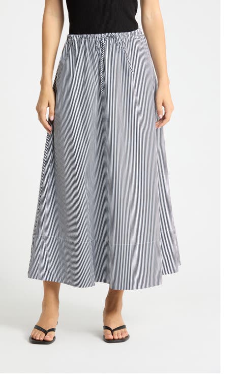 Mini Yarn Dyed Stripe Maxi Skirt