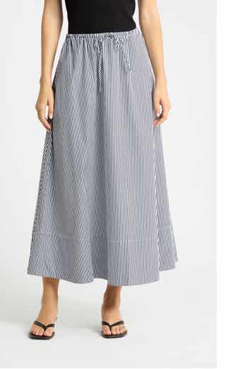 Mini Yarn Dyed Stripe Maxi Skirt