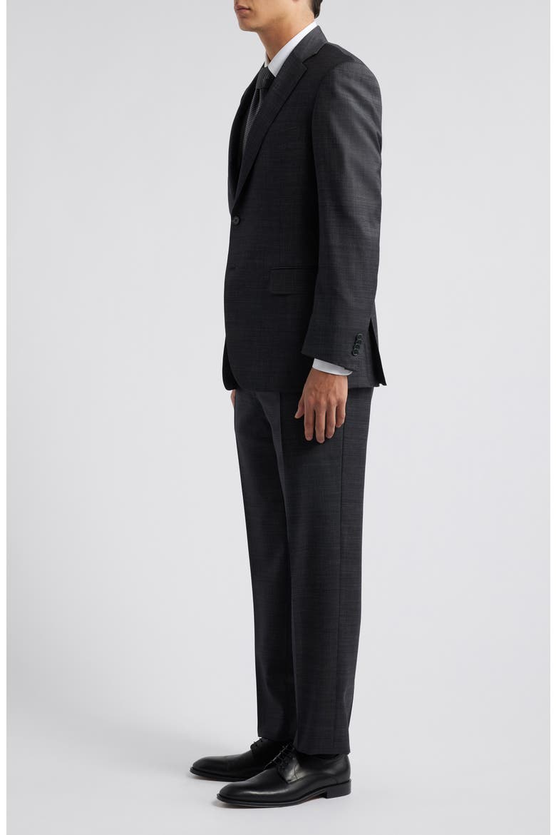 Siena Regular Fit Dark Grey Slub Wool Suit, Alternate, color, CHARCOAL