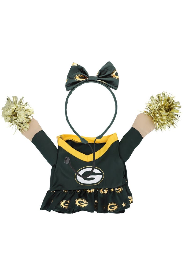 Green Bay Packers Cheer Dog Costume, Main, color, Green