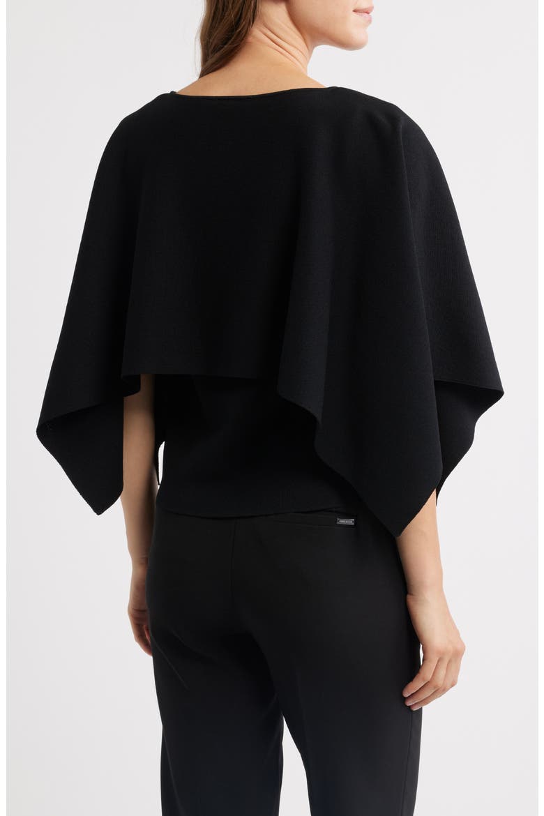 Boat Neck Sweater Cape, Alternate, color, ANNE BLACK