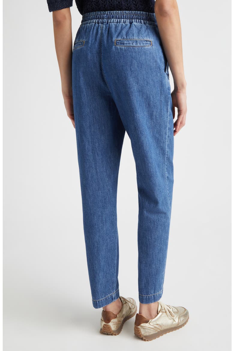 Drawstring Waist Ankle Jeans, Alternate, color, 130 SKY BLUE