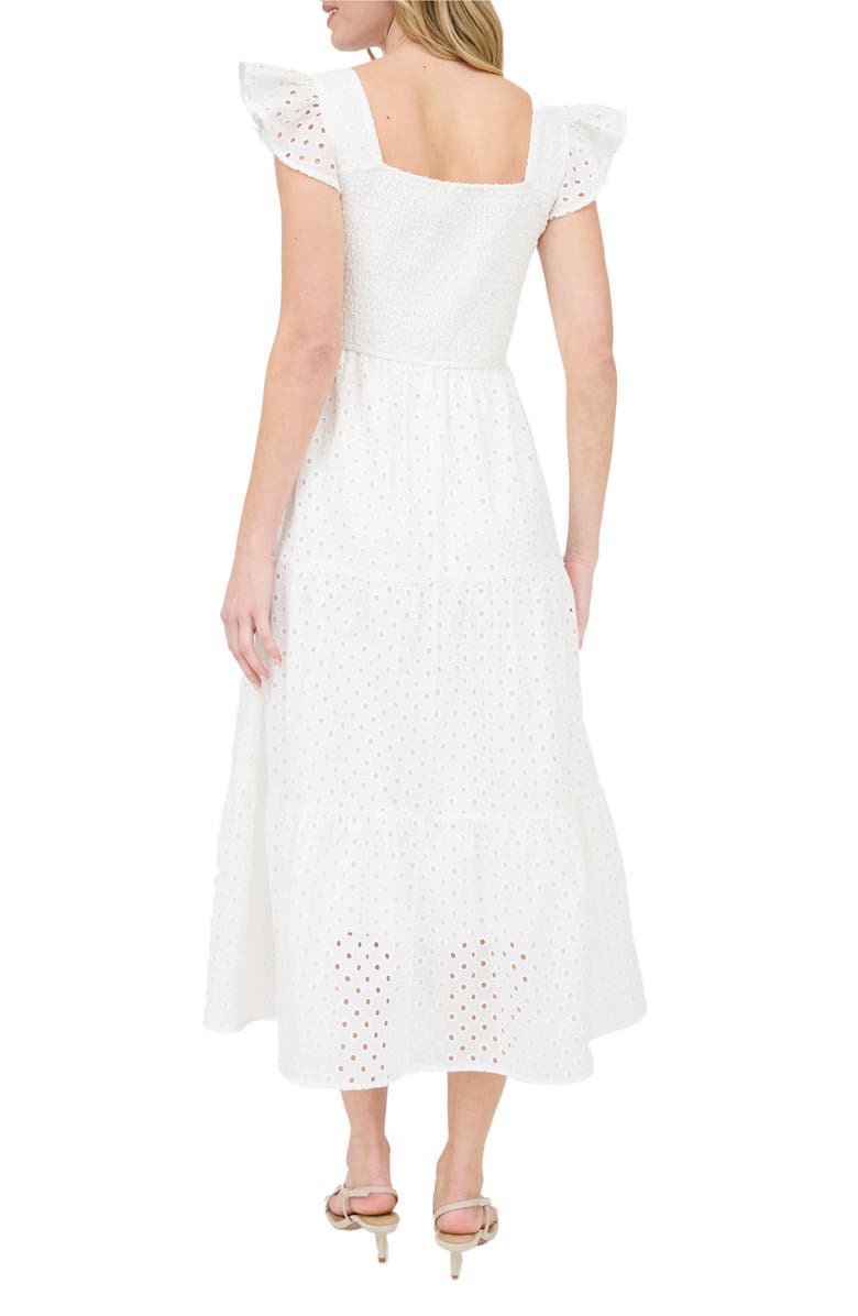 Cotton Eyelet Tiered Maxi Dress