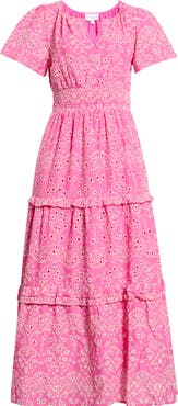 SUGARLIPS Viridinia Cotton Eyelet Maxi Dress