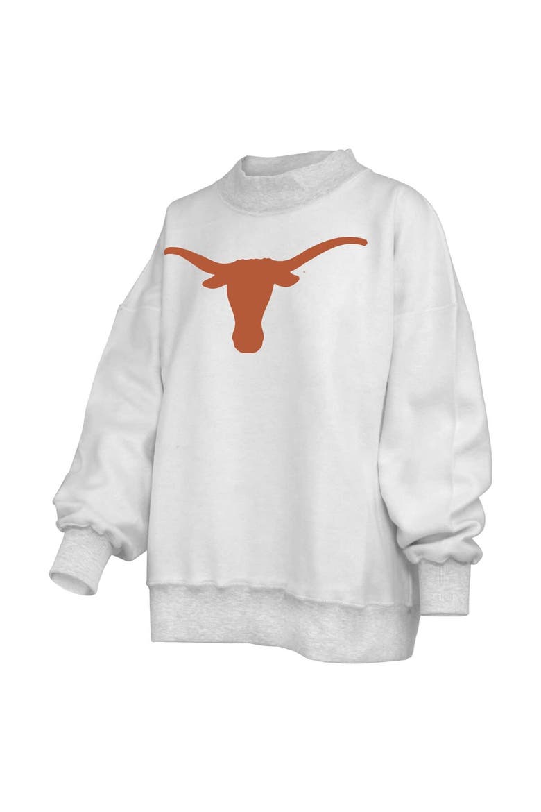 Women's Pressbox  Heather Gray Texas Longhorns Reversible Sweatshirt, Alternate, color, Heather Gray