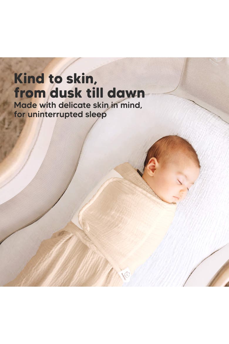 2-Pack Lyra Muslin Bassinet Sheets - Halo, Alternate, color, Soft White