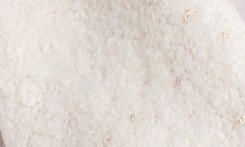 Calvin Klein Metallic Knit Scarf In White