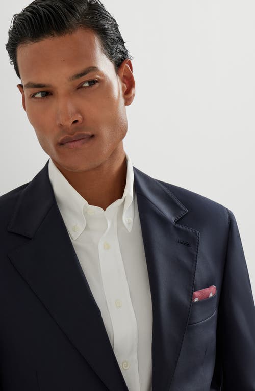 Brunello Cucinelli Single-breasted Virgin-wool Blazer In Blue