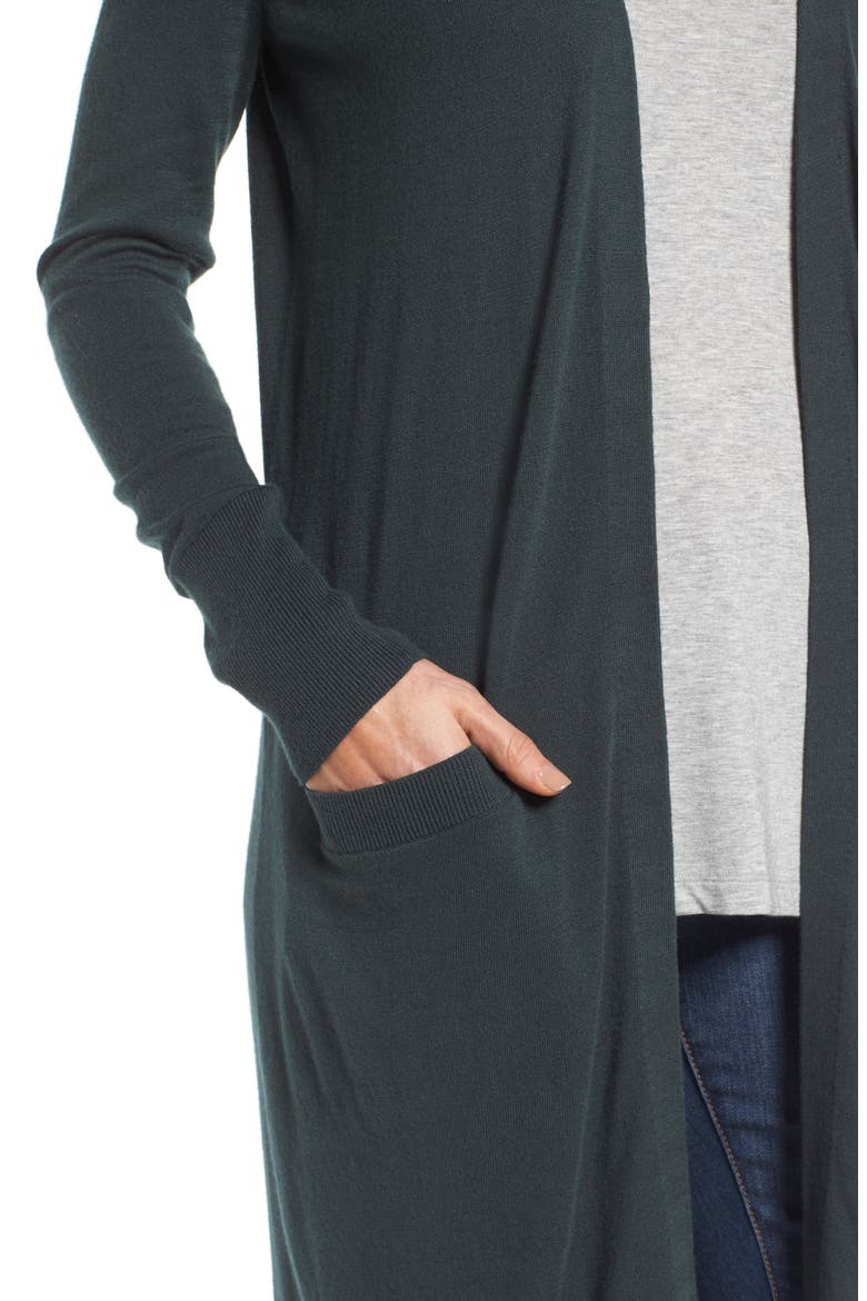 LONG CLOSURELESS CARDIGAN, Alternate, color, GREEN GABLES