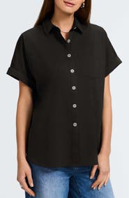 Foxcroft Abigail Short Sleeve Button-Up Shirt