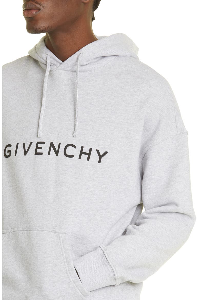 Slim Fit Logo Graphic Hoodie, Alternate, color, LIGHT GREY MELANGE