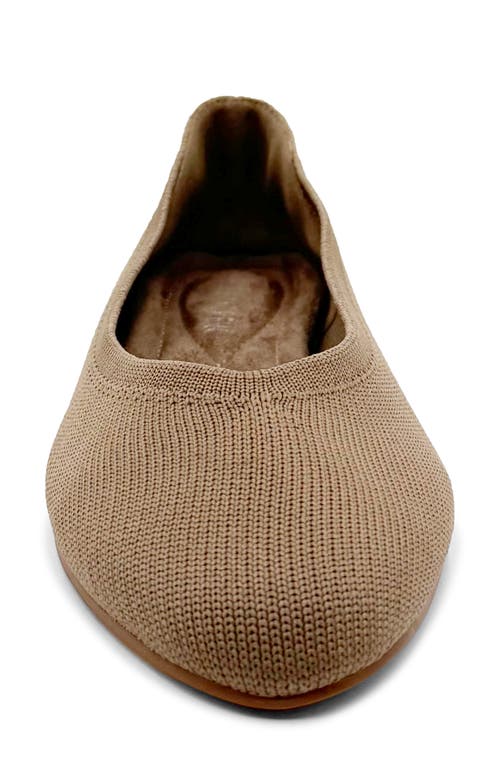 Chelsea Crew Flight Knit Flat In Taupe Knit