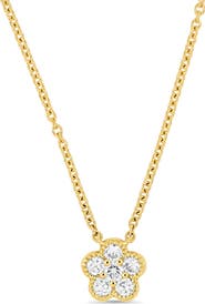 Bony Levy 18K Gold Icon Diamond Flower Pendant Necklace