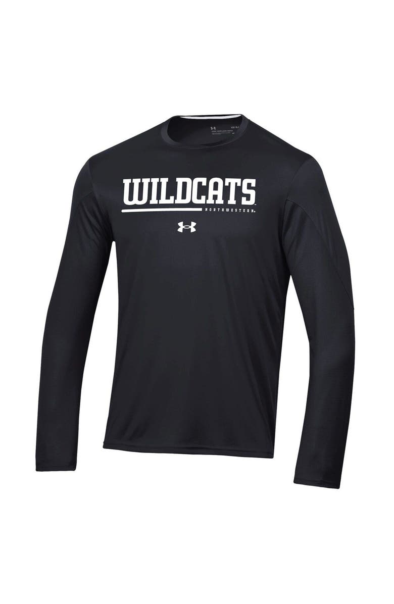 Under Armour Men's Under Armour Black Northwestern Wildcats 2022 Sideline Training Performance Long Sleeve T-Shirt, Alternate, color, 