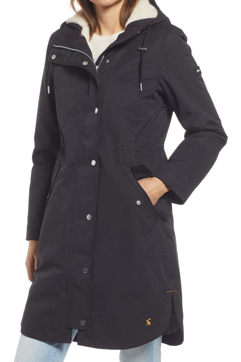 Loxley Waterproof Hooded Raincoat, Alternate, color, BLACK
