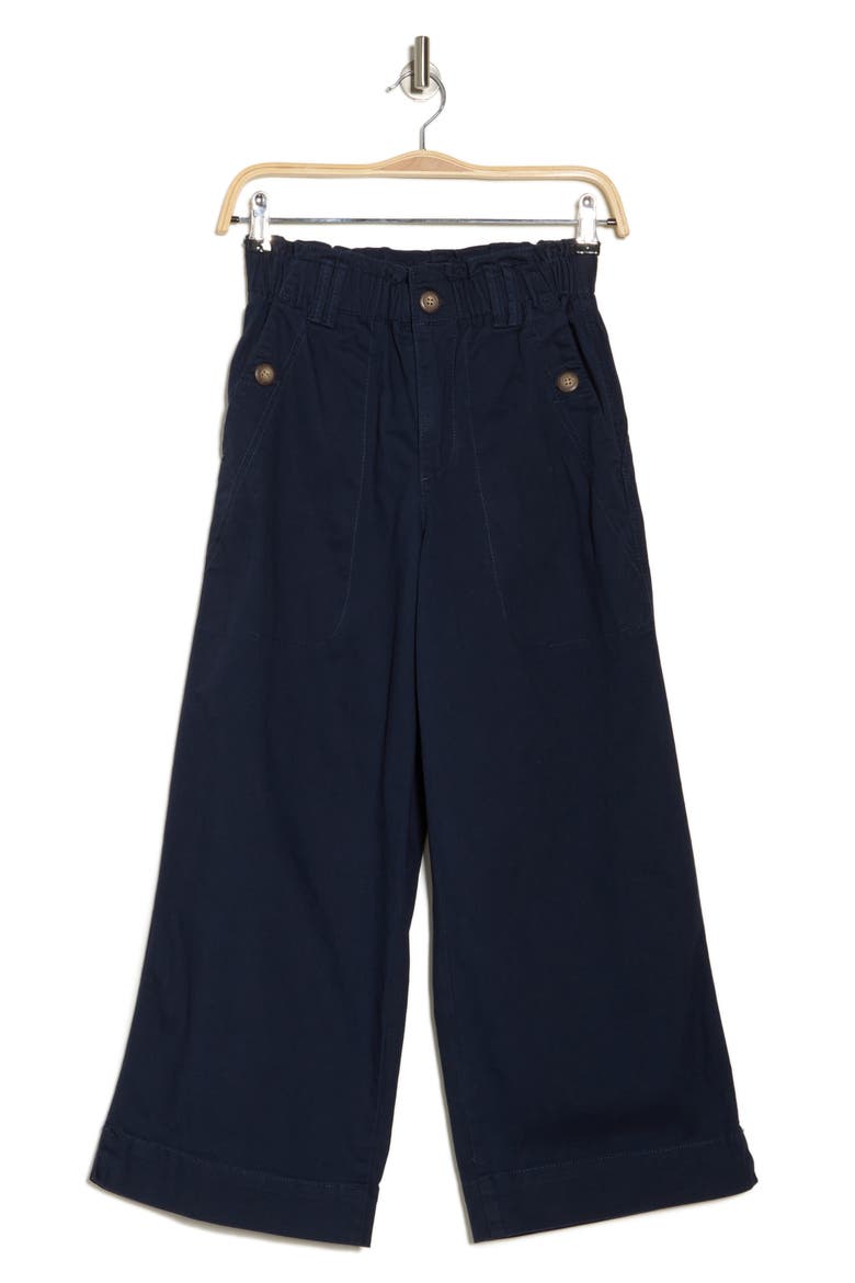 High Waist Crop Wide Leg Pants, Main, color, NV - NAVY