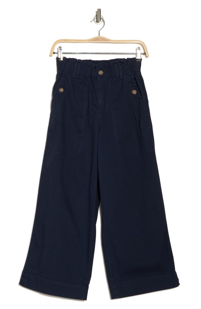 Democracy High Waist Crop Wide Leg Pants, Main, color, Nv - Navy