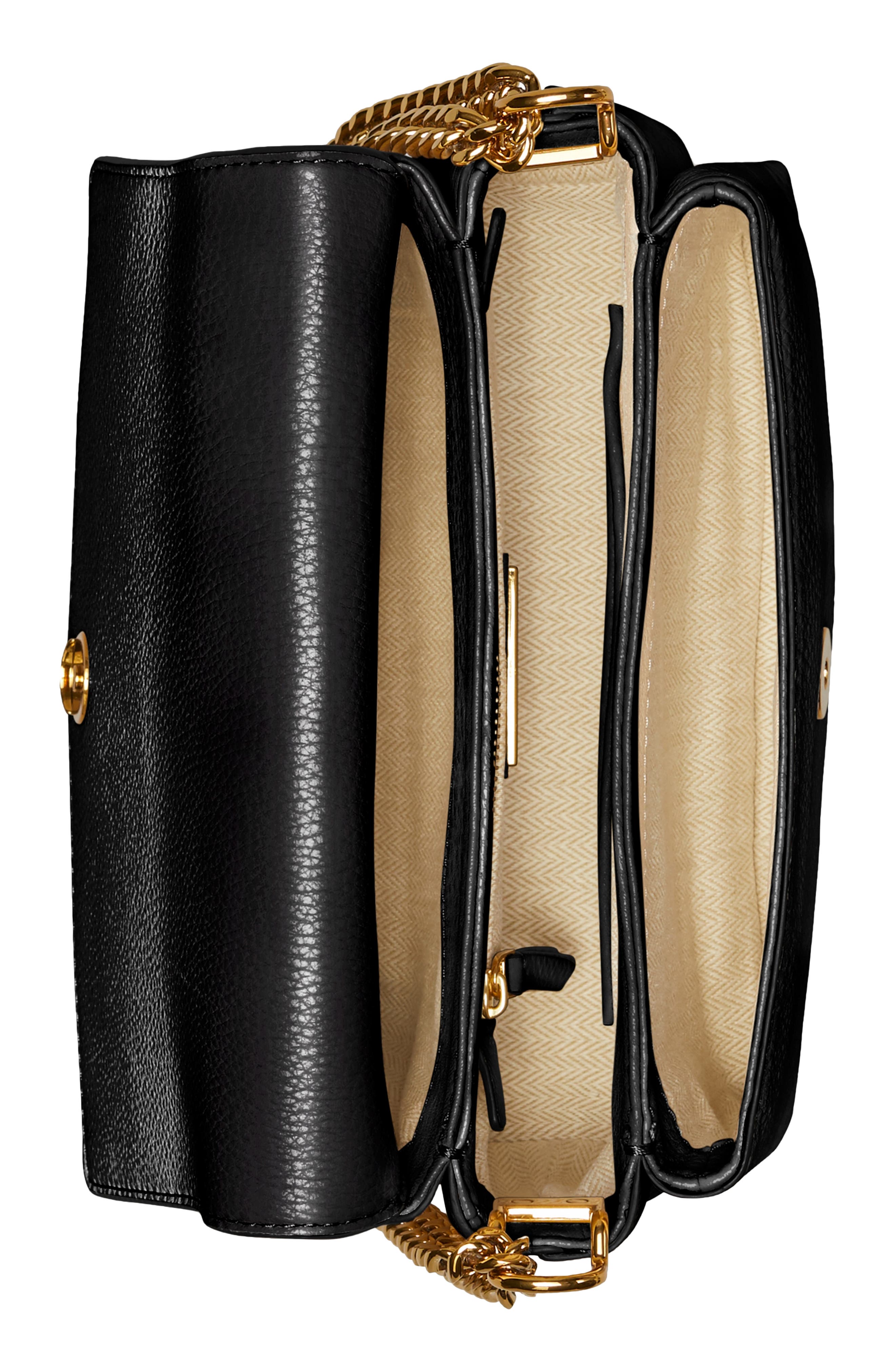 Tory Burch Small Kira Leather Convertible Crossbody Bag, Alternate, color, 