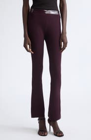 Courrèges Vinyl Trim Rib Flare Pants
