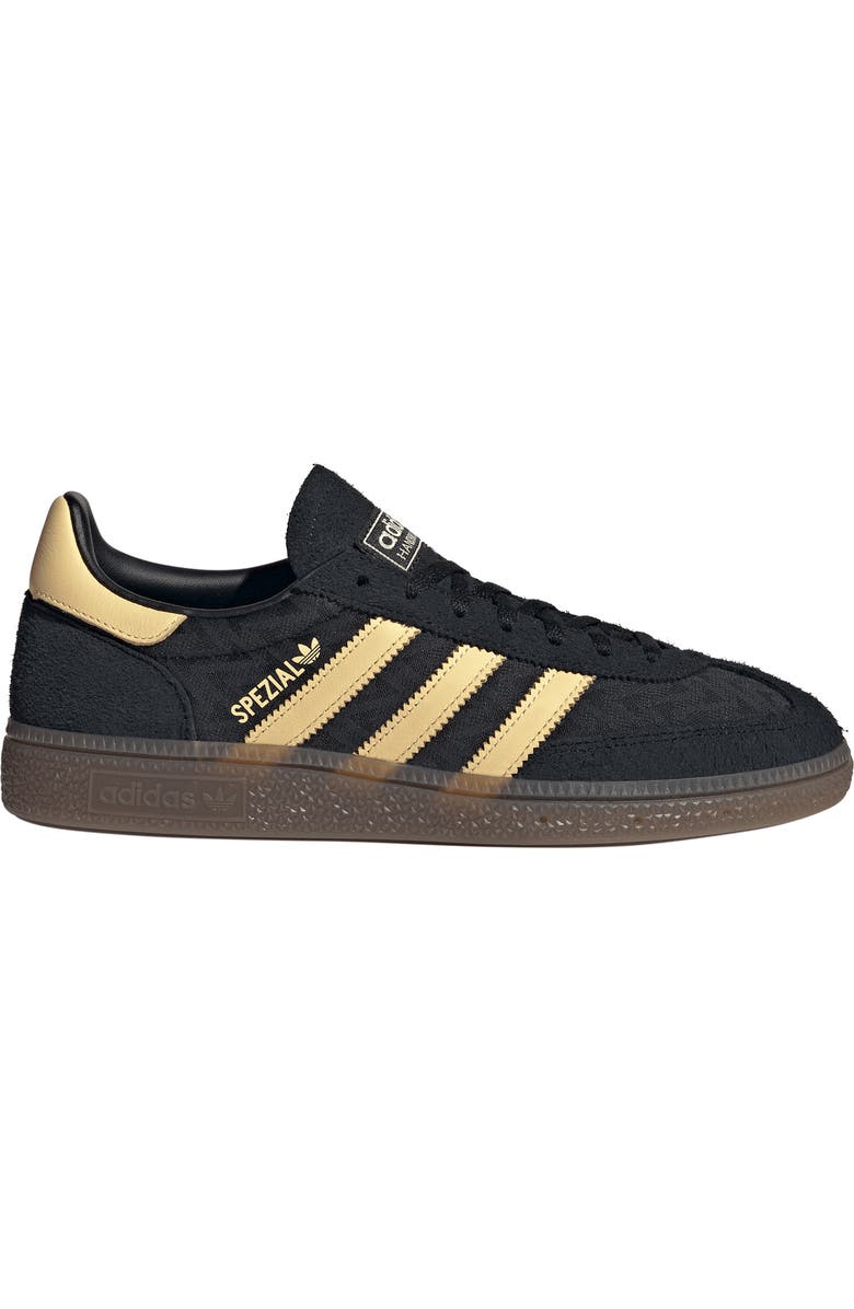 adidas Handball Spezial Sneaker, Alternate, color, Core Black/ Orange Tint/ Gum5