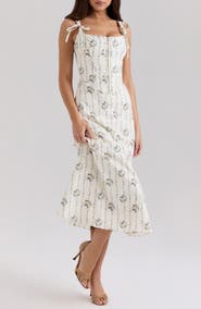 HOUSE OF CB Dionne Corset Midi Sundress