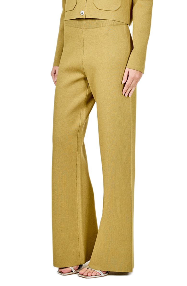 Endless Rose Relax Fit Sweater Pants, Alternate, color, Mustard Green