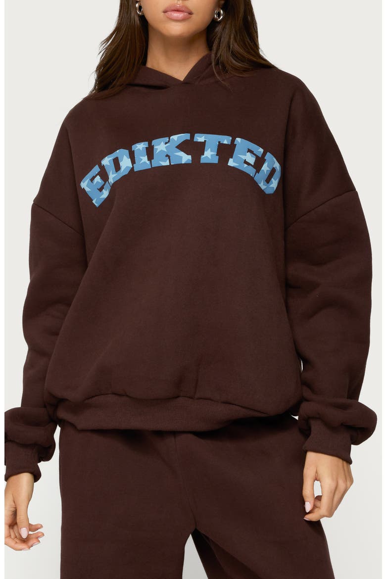Really Logo Graphic Hoodie, Main, color, BROWN