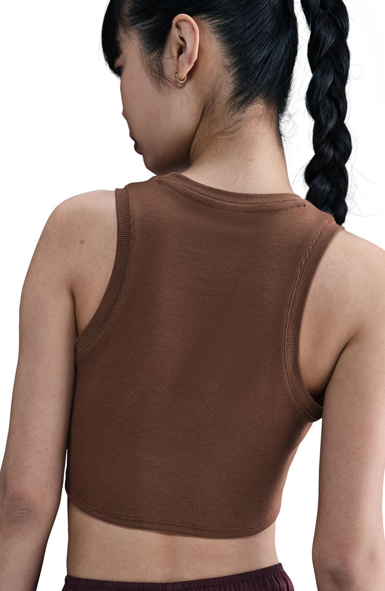 Nike Sportswear Essential Rib Crop Tank, Alternate, color, Fauna Brown/ Sail