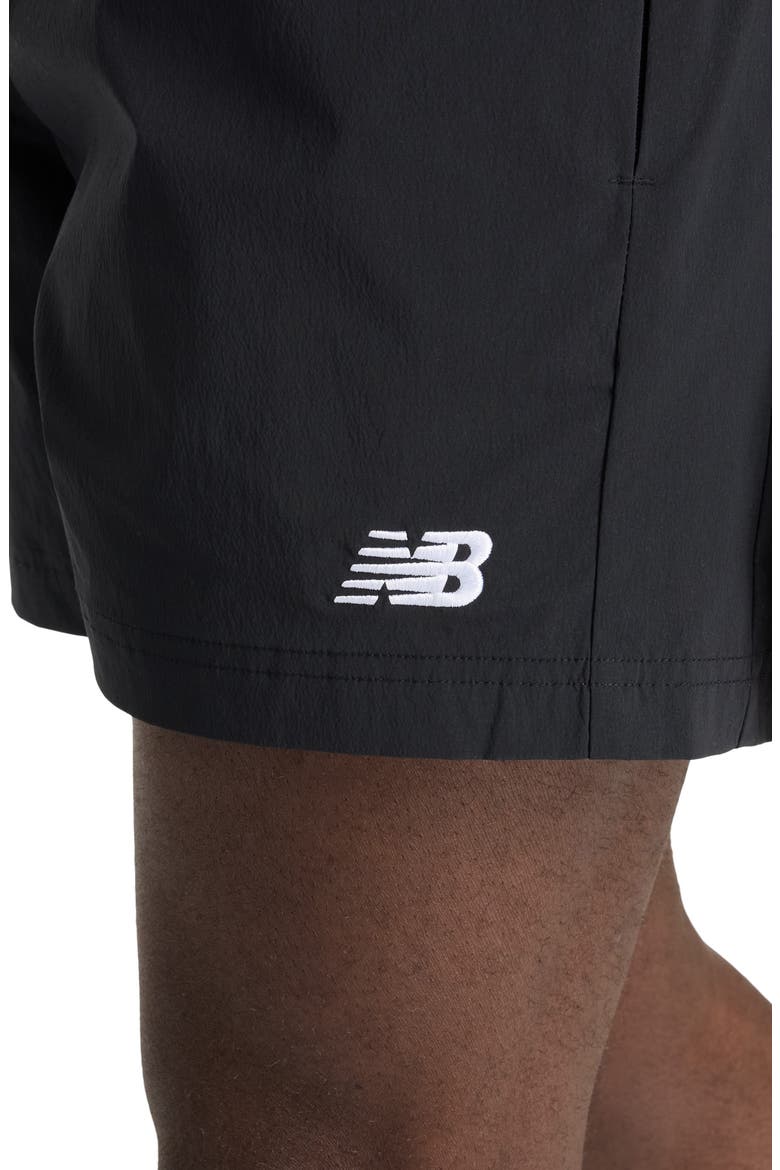 Athletics Woven Stretch Nylon Shorts, Alternate, color, BLACK
