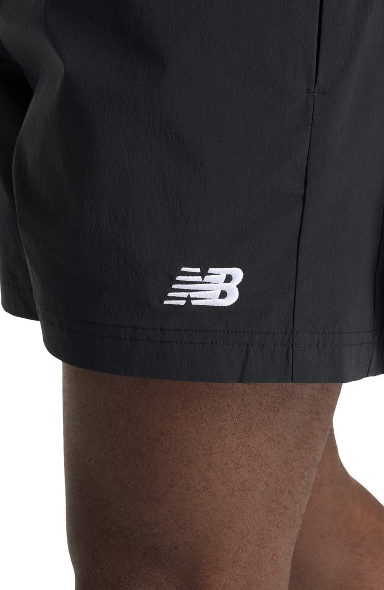 New Balance Athletics Woven Stretch Nylon Shorts, Alternate, color, Black