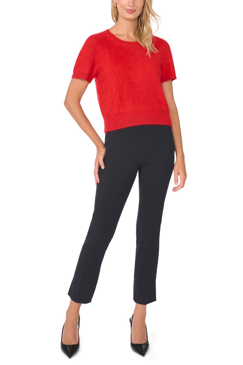 Short Sleeve Sweater, Alternate, color, EQUESTRIAN RED