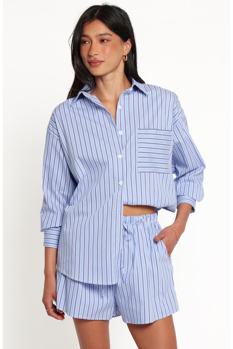 Ashlyn 2-Piece Cotton Short Set, Alternate, color, BLUE STRIPE
