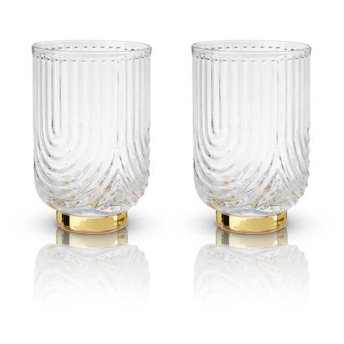 Viski Deco Gatsby Tumblers Set Of 2 In Clear