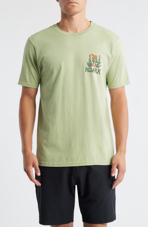 Roark Cactus Garden Cotton Graphic T-shirt In Green