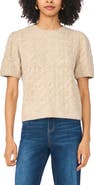 Vince Camuto Cable Stitch Puff Sleeve Sweater