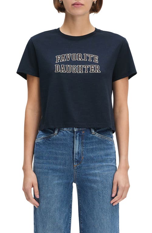 Favorite Daughter Cropped Collegiate T-shirt In Multi