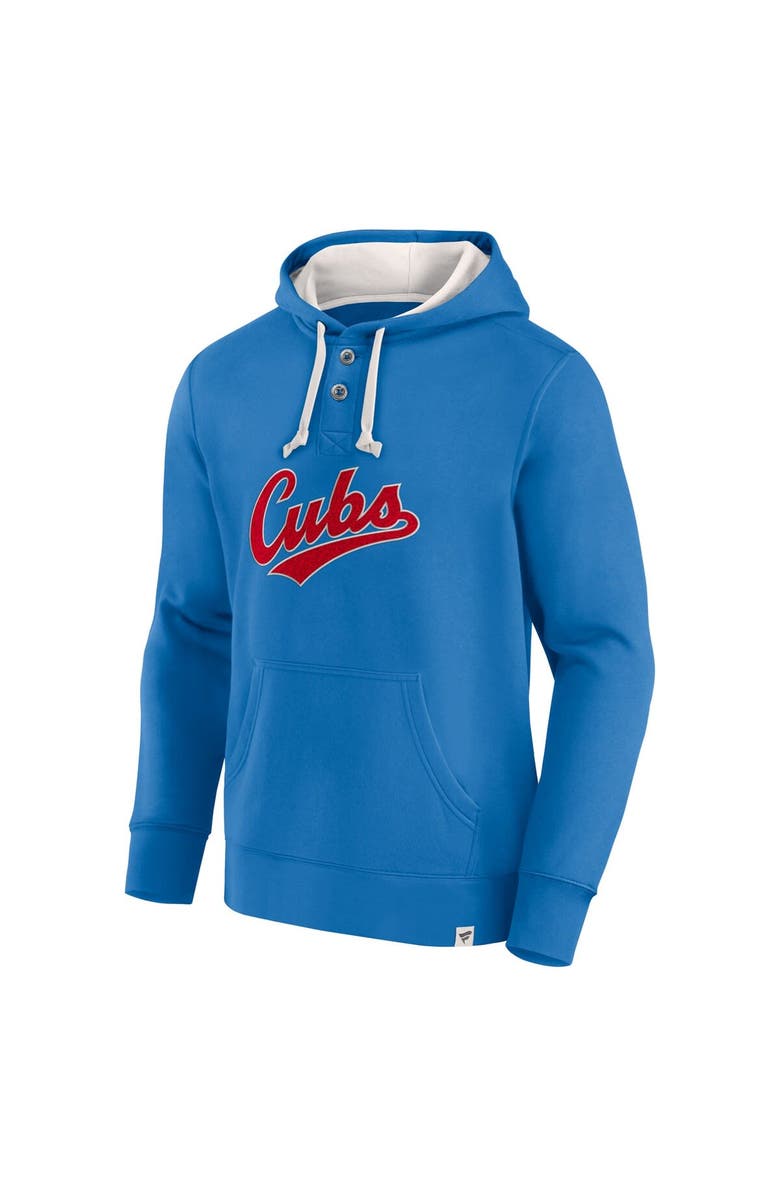 FANATICS Men's Fanatics Royal Chicago Cubs Plan for Adversity Henley Fleece Pullover Hoodie, Alternate, color, Royal