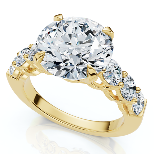 Bliss Diamond Certified 5ct Diamond Engagement Ring 14k Gold Or Platinum Lab Grown In 14k Yellow Gold