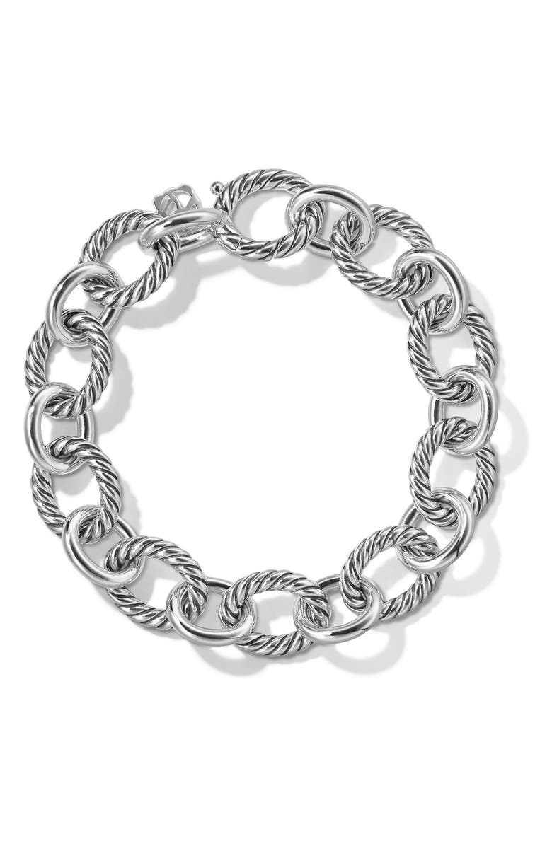 David Yurman Oval Link Chain Bracelet in Sterling Silver, 12mm, Alternate, color, Silver