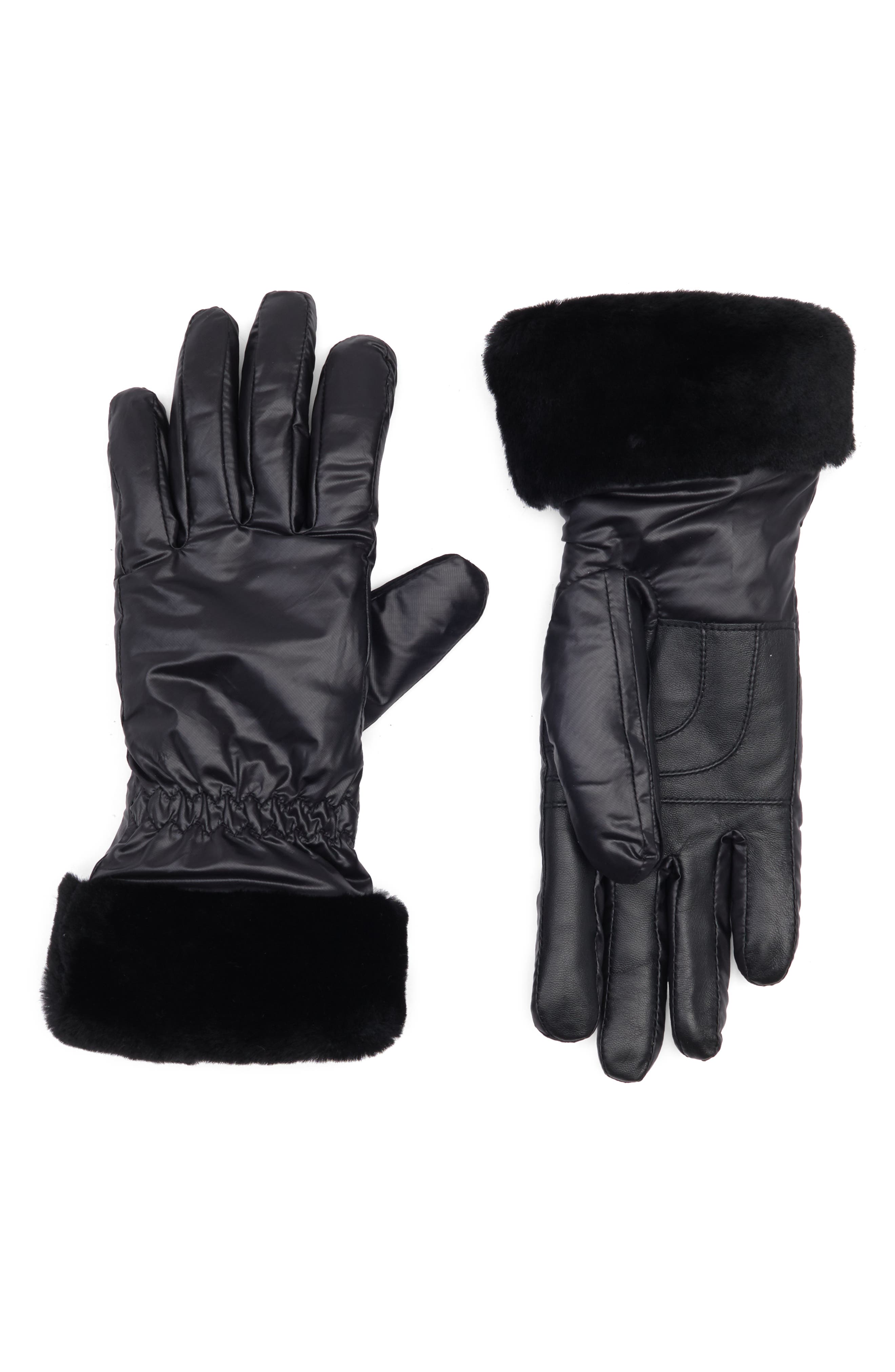 Fontanne Smart Genuine Shearling Trim Gloves