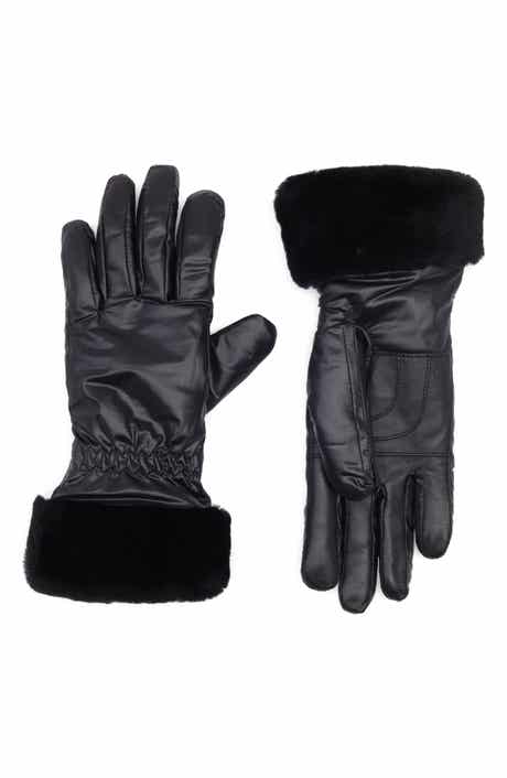 Fontanne Smart Genuine Shearling Trim Gloves